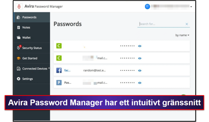 9. Avira Password Manager — Enkel installation &amp; intuitiva funktione