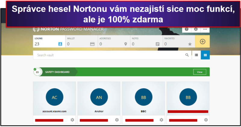 Bonus. Norton Password Manager – Nejlepší kombinace antiviru a správce hesel