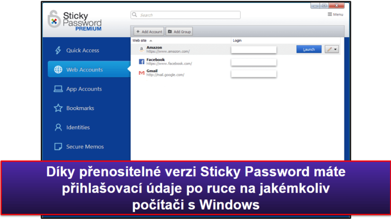 8. Sticky Password – Přenositelná USB verze a místní úložiště