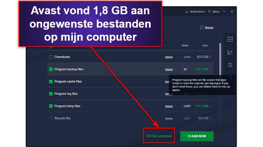 Avast Antivirus: Beveiligingsfuncties