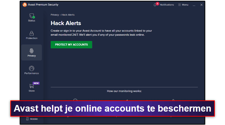 Avast Antivirus: Beveiligingsfuncties