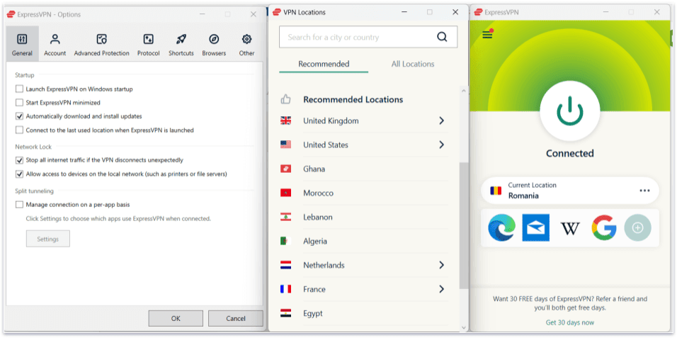 Características y funciones de ExpressVPN