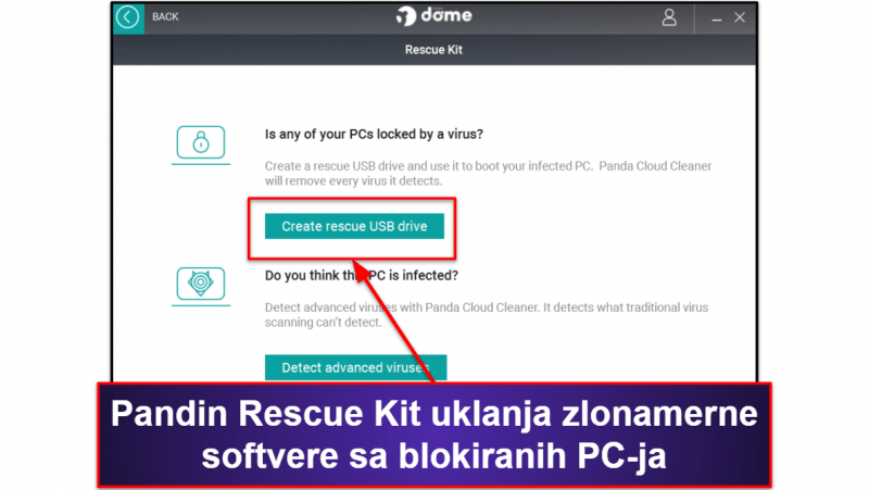 5. Panda Dome — Najbolji za šifrovanje i oporavak zaraženih PC uređaja