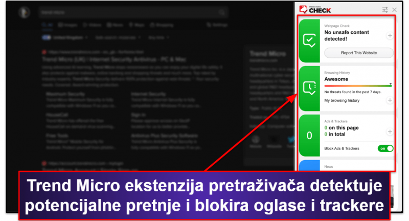 9. Trend Micro — Najbolji za bezbednu internet pretragu i onlajn bankarstvo