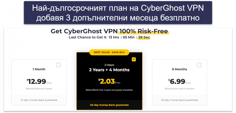 🥉3. CyberGhost VPN — Висока производителност с обширна сървърна мрежа (Препоръчва се за гейминг)