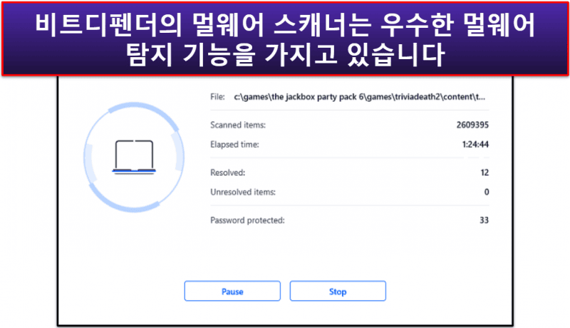 Bitdefender 보안 기능