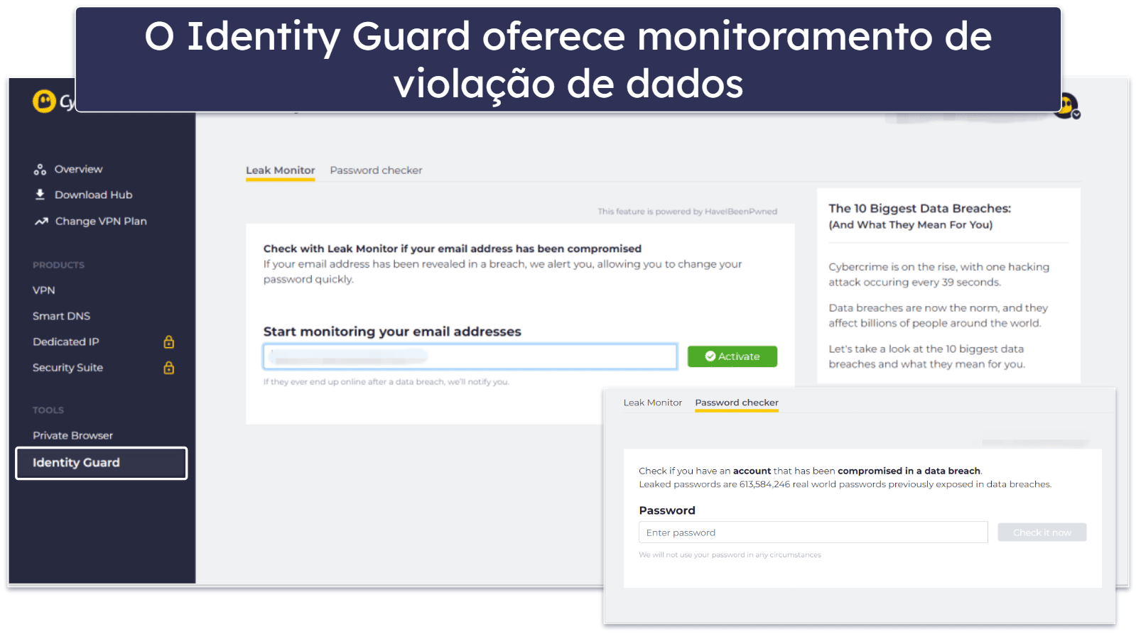 Recursos do CyberGhost VPN