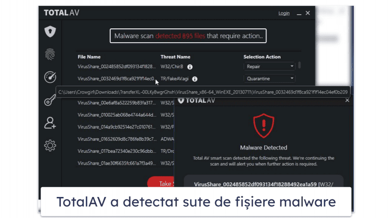 🥉3. TotalAV — Cel mai bun pentru ușurința de utilizare (Extrem de prietenos pentru începători)