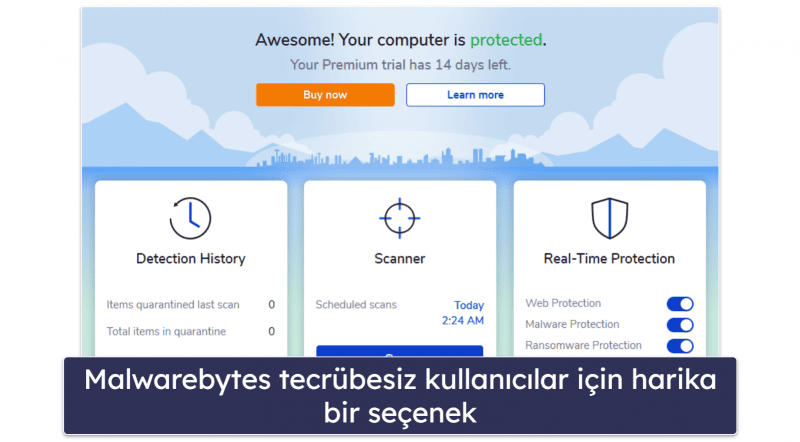 10. Malwarebytes — Temel Koruma için En İyisi