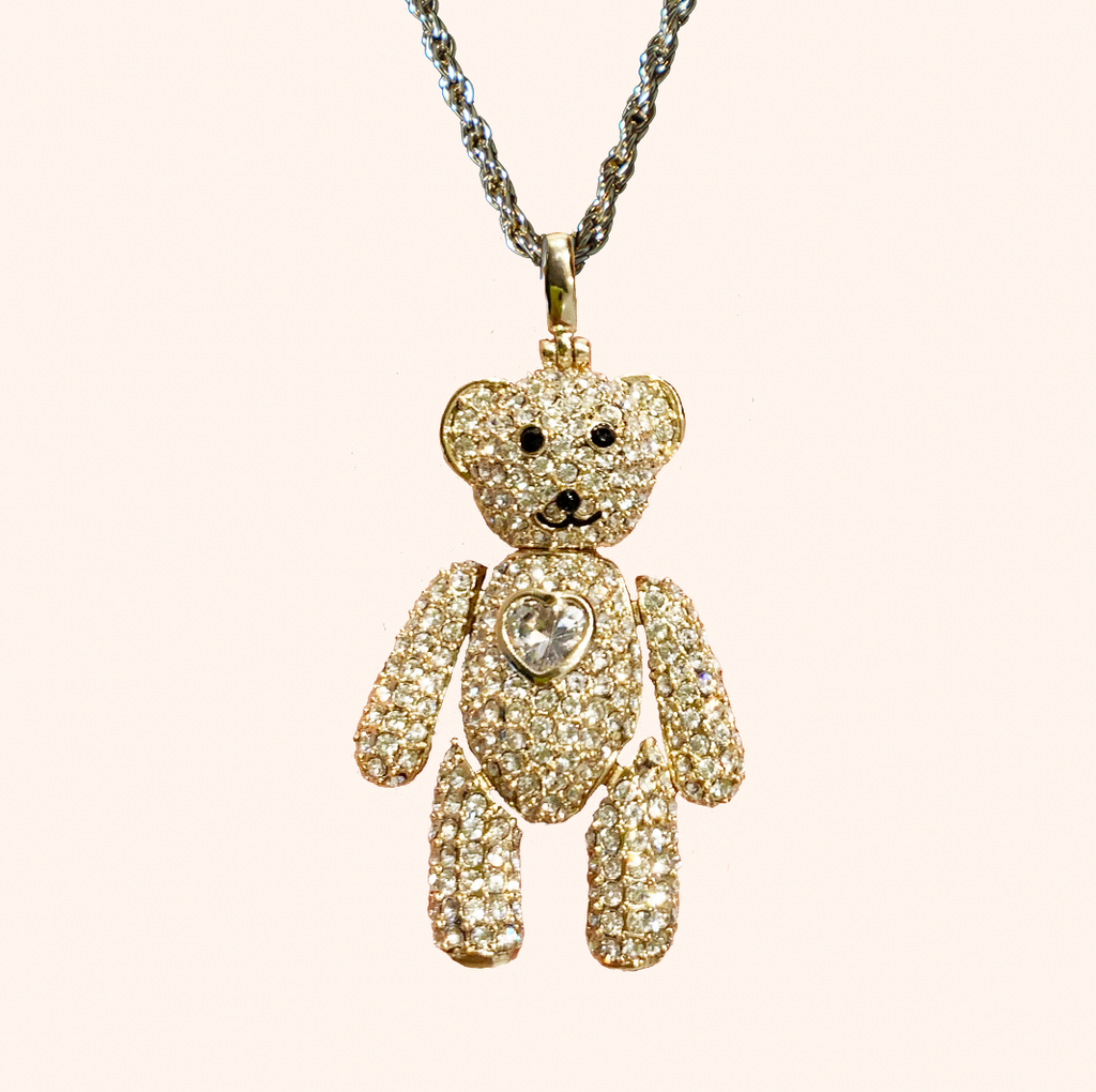 Gold Teddy to the Rescue Necklace