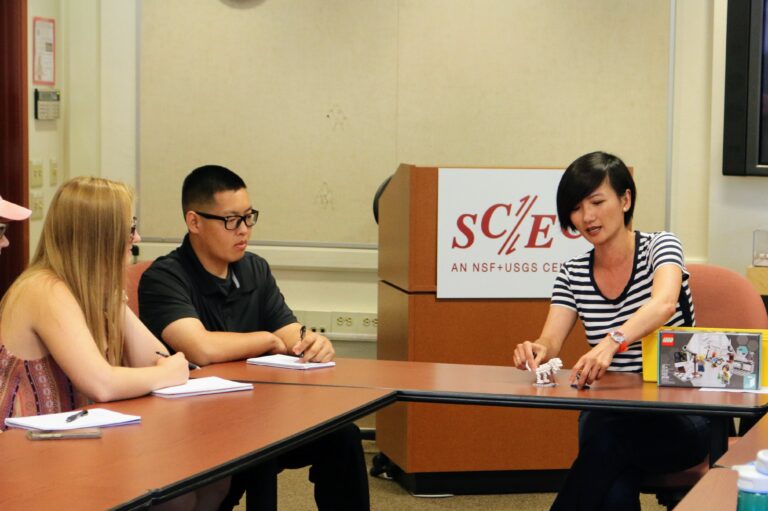 Discussion in a SCEC conference room at USC