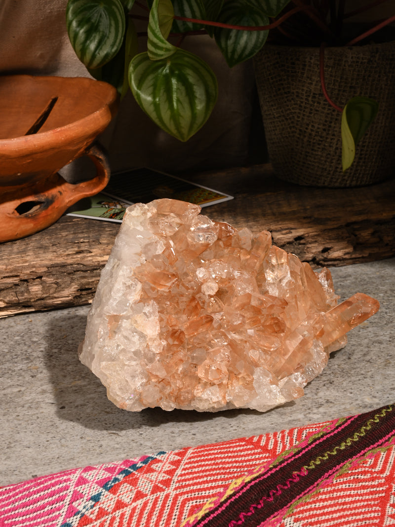 Tangerine Quartz Cluster