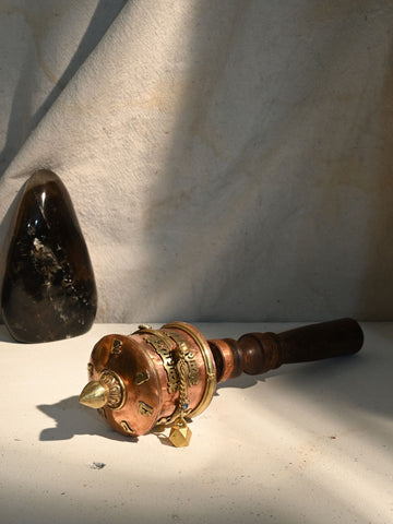 Tibetan Copper Prayer Wheel