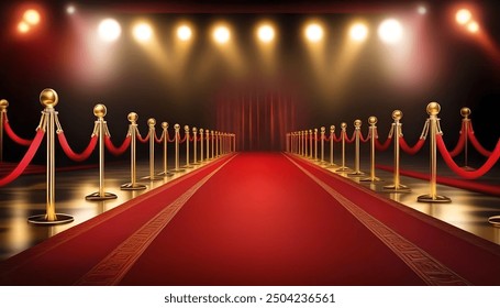 The Red Carpet for Celebrities, ilustrație de stoc