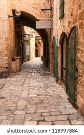 Jaffa is a southern, oldest part of Tel Aviv - Jaffa municipality (since 1950), an ancient port city (closed losed as a port in 1965) Arkivfotografi