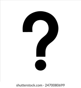 Black question mark silhouette isolated on white background. Question mark icon vector illustration design. เวกเตอร์สต็อก