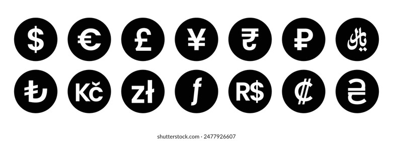 Money currency icon set. Currency exchange icon vector illustration. เวกเตอร์สต็อก