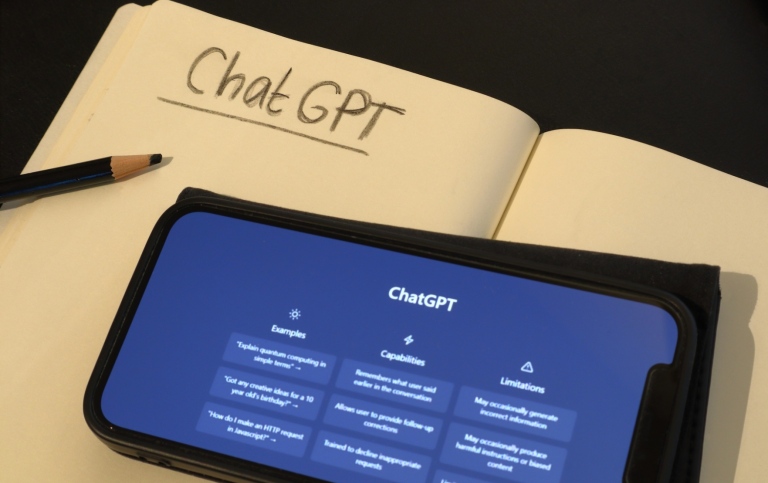 Chat Gpt on a mobila phone