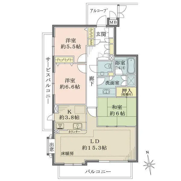 パークハウス御幸山 間取図