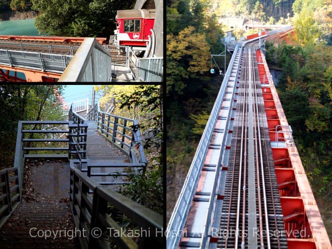 奥大井湖上駅へのアプローチ