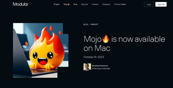 Python互換言語「Mojo」、Appleシリコンにネイティブ対応したMac版が公開。Pythonの9万倍、C言語に比肩する高速性 画像