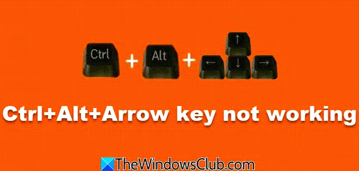 Ctrl Alt Arrow key not working