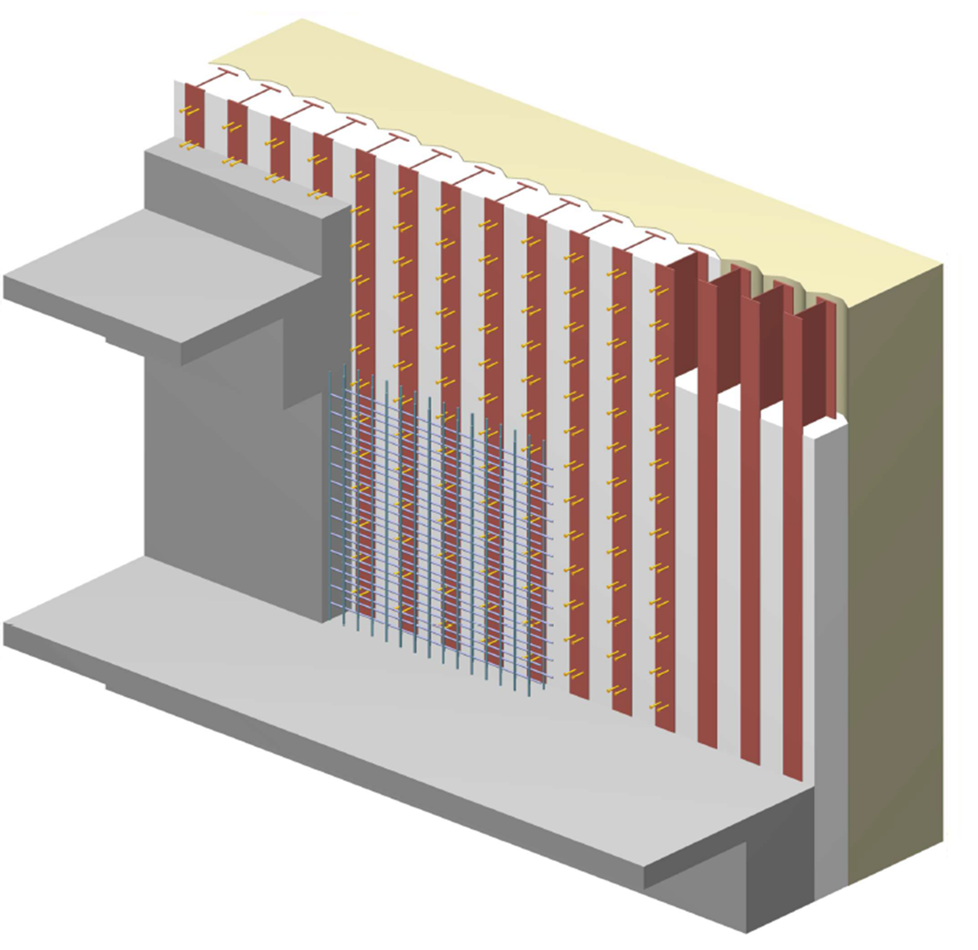 TQ-CometWall <br> （東急建設式合成地下RC壁工法）