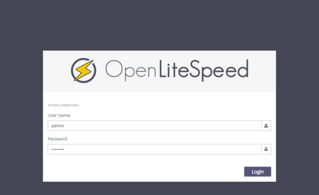 LiteSpeed WebAdmin 001