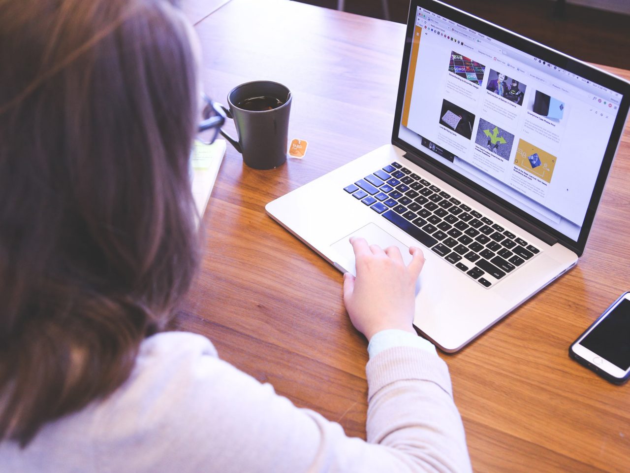 Woman at laptop 