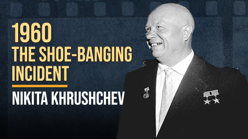Did Khrushchev bang his shoe at the UN?