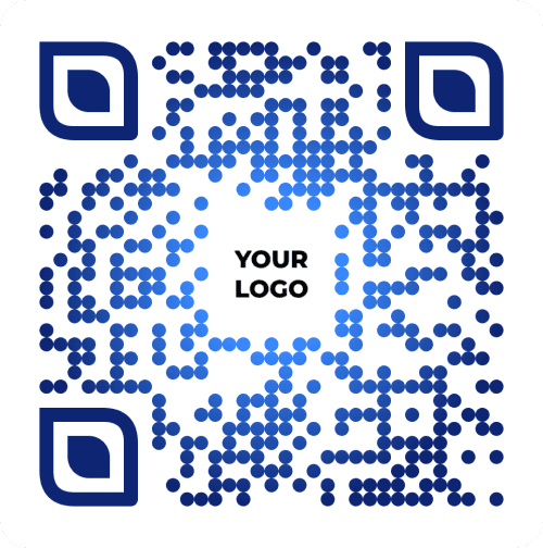 blue qr code 