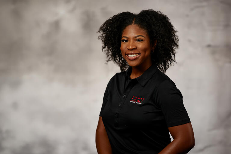 smiling woman wearing black shirt