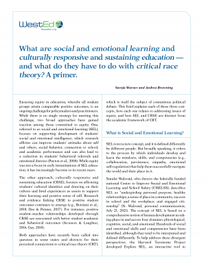 What are social and emotional learning and culturally responsive and sustaining education -- and what do they have to do with critical race theory? A primer.