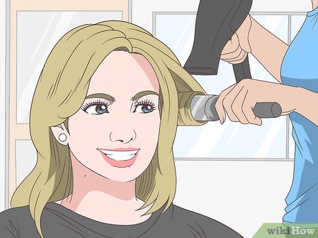 Step 2 Get a blowout at the salon so your hair is shiny and smooth.