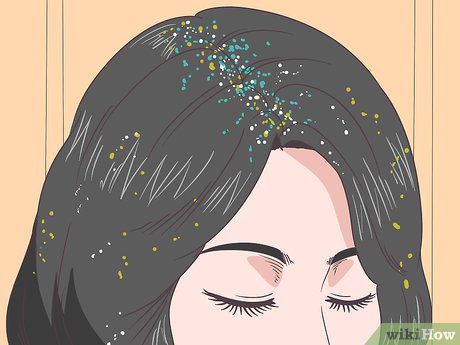 Step 1 Create a sparkly, unique look by doing glitter roots on your birthday.