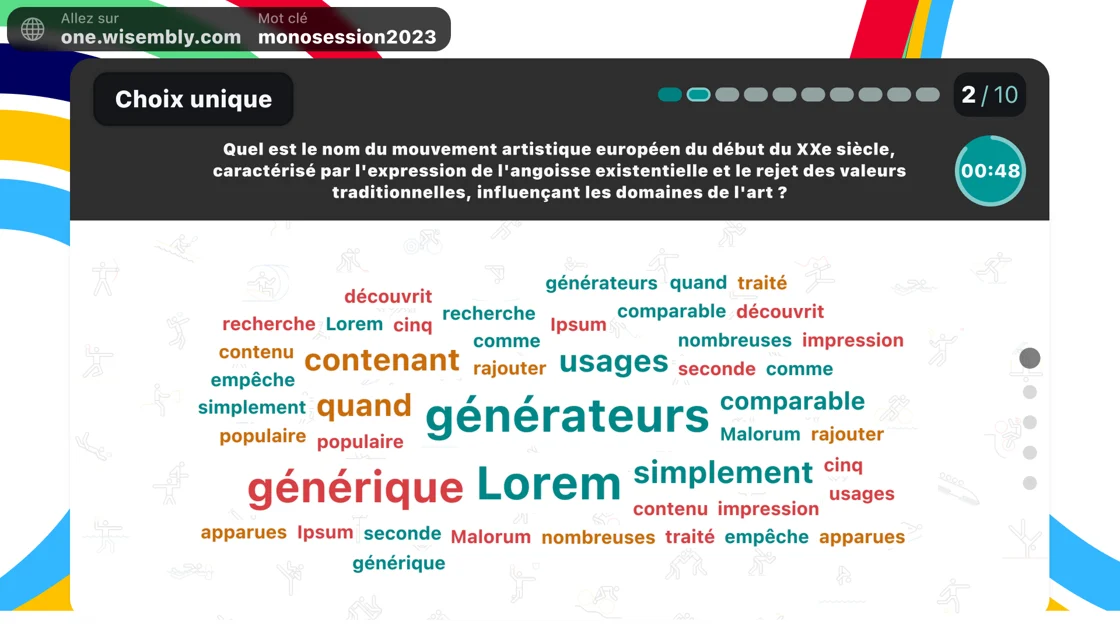 Refonte du design d'un nuage de mots sur Wisembly.