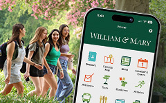 W&M Mobile app preview on a phone