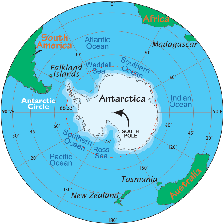 Map of Antarctica