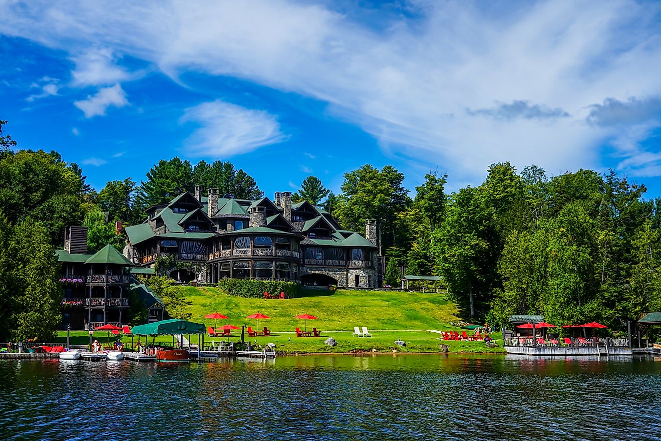The scenic Lake Placid Lodge in New York's Adirondack Mountains. Editorial credit: Leonard Zhukovsky / Shutterstock.com