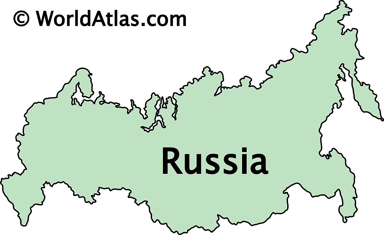 Outline Map of Russia