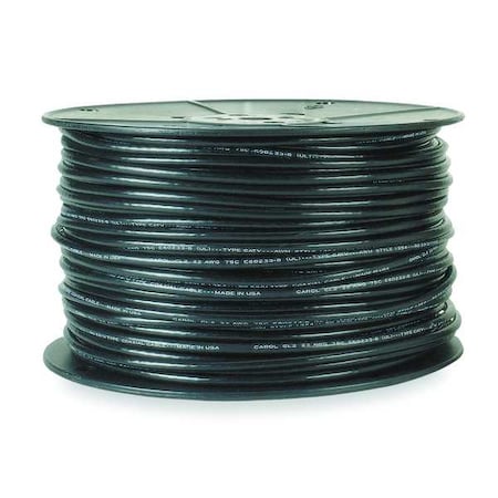CAROL Coaxial Cable, RG-6/U, 1000 ft., Black C5775.31.01
