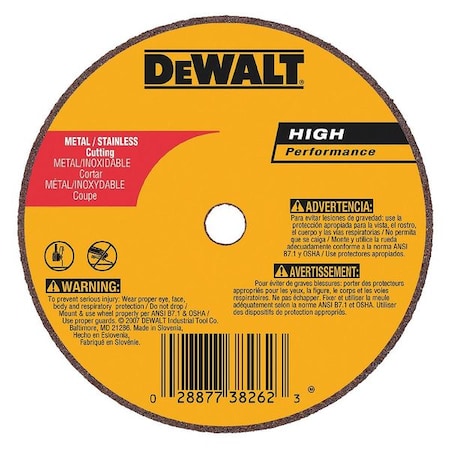 DEWALT 3" x .035" x 1/4" A36T fast cutting wheel DW8708