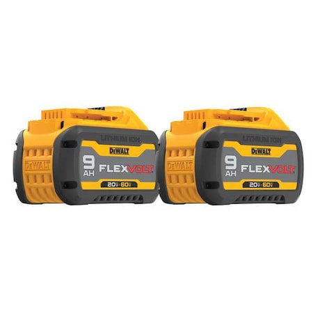 DEWALT 20.0/60.0V Li-Ion Battery, 9.0Ah Capacity, 2PK DCB609-2