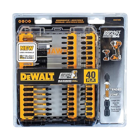 DEWALT FlexTorq(R) IMPACT READY(R) Screwdriving Bit Sets with ToughCase(R)+ System DWA2T40IR