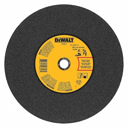 DEWALT 14" x 7/64" x 1" General Purpose Chop Saw Wheel-Metal DWA8011