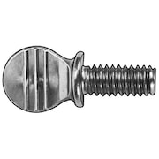 ZORO SELECT Thumb Screw, 1/4"-20 Thread Size, Spade, Plain 18-8 Stainless Steel, 19/32 in Head Ht, 3/4 in Lg TSIX0250075S-005P