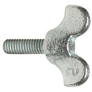 ZORO SELECT Thumb Screw, 1/4"-20 Thread Size, Wing/Spade, Zinc Plated Iron, 5/8 in Head Ht, 1 in Lg, 25 PK 1-CDL-10-17-
