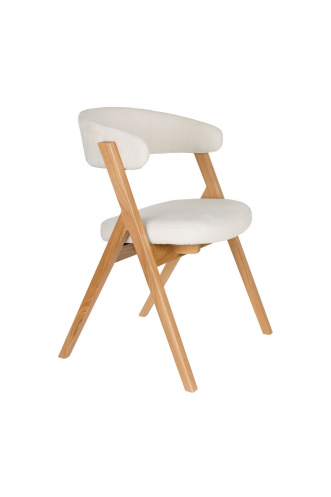 Pom Chair Beige Front Side