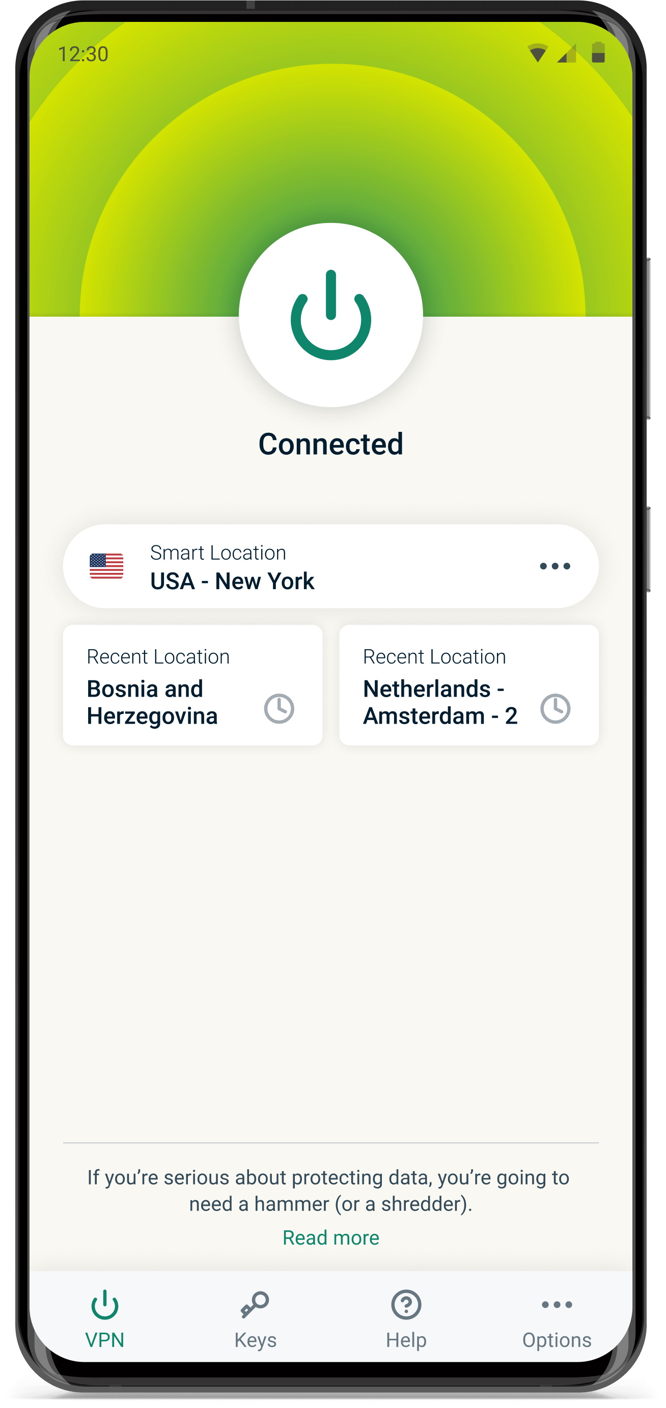 Preview: Screenshots Android ExpressVPN-Android  