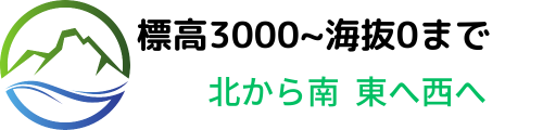 標高３０００mから海抜ゼロまで